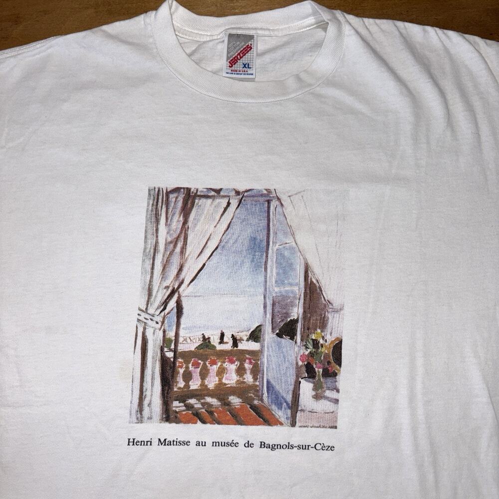 Vintage “The Open Window" by Henri Matisse T Shirt Art Tee Water Color Scenic